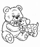 Valentines Bear Coloringhome sketch template