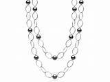 Necklace Pearl Drawing Silhouette Chain Getdrawings Tahitian Hammered Inch sketch template