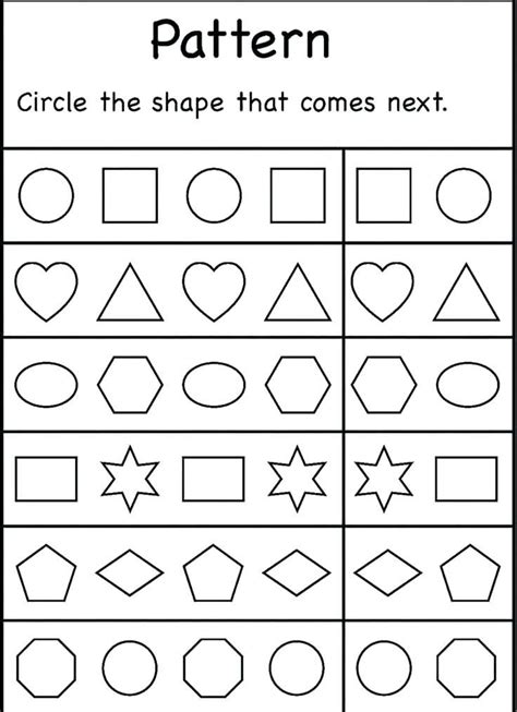 printable learning activities   year olds account pattern