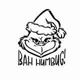 Grinch Humbug Bah Mylar sketch template