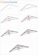 Glider Hang Draw Step Drawing Beginners sketch template