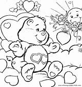 Coloring Pages Character Cartoon Care Bear Lot Bears Carebears Sheets Found Printable Color sketch template