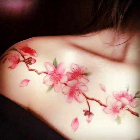 Itgirl Shop Sakura Blossom Tree Branch Temporary Tattoo