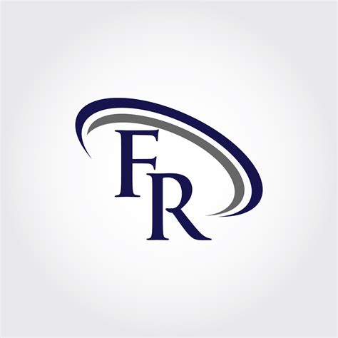 monogram fr logo design  vectorseller thehungryjpeg