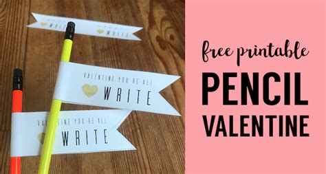 pencil valentine card printables  paper trail design