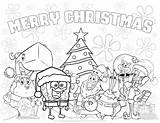 Coloring Christmas Spongebob Pages Printable Printables Friends Colouring Kids Bob Color Drawing Season Sheets Print Patrick Holiday Computer Disney Celebration sketch template