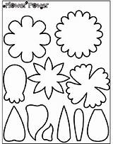 Flower Coloring Pages Crayola Power Spring Leaf Cut Flowers Template Printable Templates Parts Printables Paper Cricut Color Stencil Felt Own sketch template