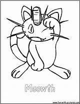 Coloring Meowth Pages Pokemon Popular Fun sketch template