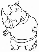 Rhino Neushoorn Rhinoceros Nashorn Kolorowanka Stripfiguur Zeichentrickfigur Kleurplaten Maak Persoonlijke Mamydzieci Supercoloring sketch template