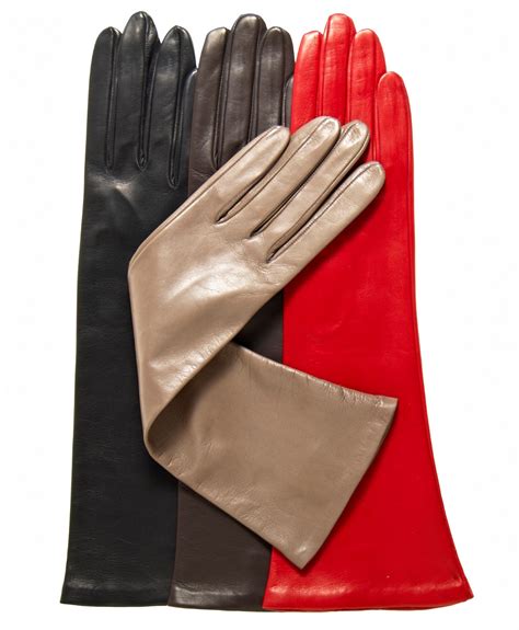 Dents Long Black Leather Opera Gloves Opera Unlined