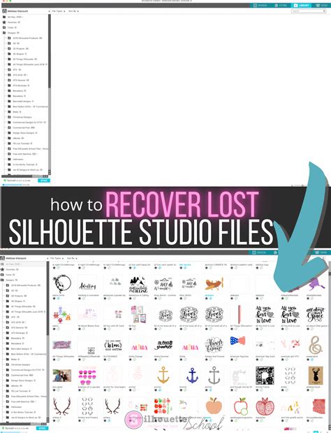 recover silhouette studio files silhouette school