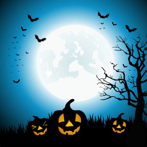 full moon halloween theme background paper art halloween wolf