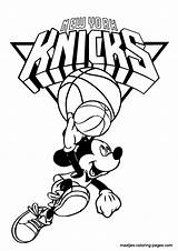 Coloring Pages York Knicks Nba Mickey Mouse Print Browser Playing Window sketch template