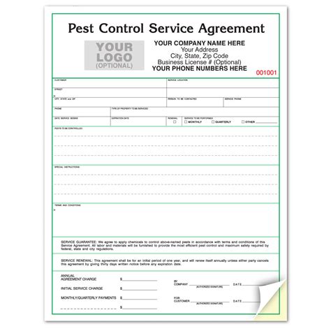 pest control service contract agreement