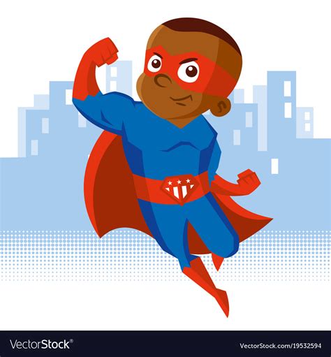 superhero boy cartoon character royalty  vector image