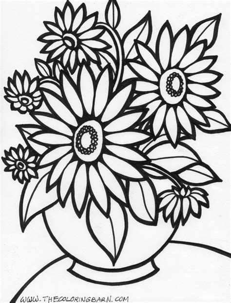 large flower coloring page  getcoloringscom  printable