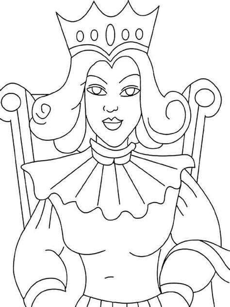 queen coloring pages  printable queen coloring pages