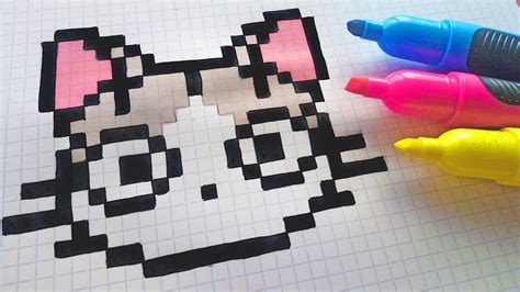 Handmade Pixel Art How To Draw Kawaii Cat Pixelart