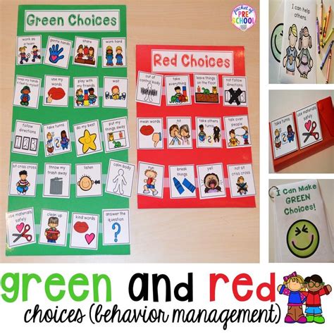 red  green choices  printable