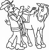 Cowboy Coloring Pages Kids Vintage Library Clipart Popular Purplekittyyarns sketch template