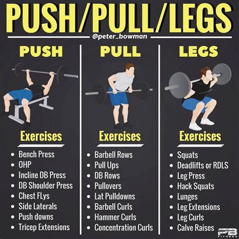 pushpulllegs split   day weight training workout schedule  plan gymguidercom