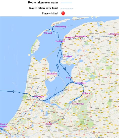 route netherlands trip