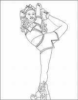 Coloring Pages Cheerleading Cheer Stunts Cheerleaders Color Cheerleader Sheets Printable Cute Bratz Kids Youth Camp Nicole Dance Girls Would Had sketch template