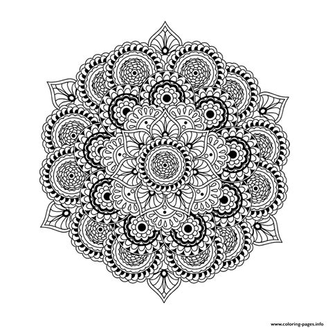 mandala complex difficult  adult art therapy coloring page printable