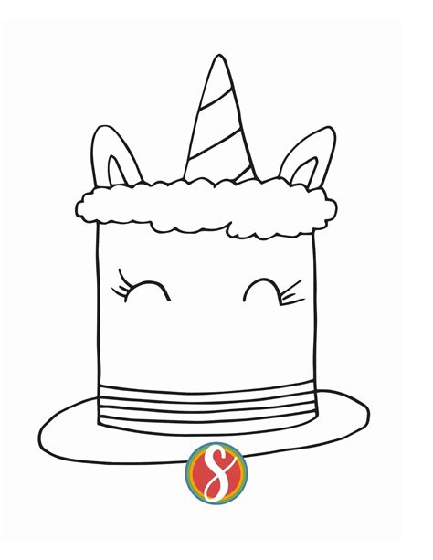 cake coloring pages stevie doodles