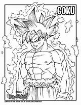Goku Instinct Ultra Dragon Ball Drawing Draw Coloring Too Tutorial sketch template