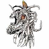 Wikimon Skullgreymon Greymon Digimon sketch template