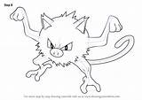 Mankey Pokemon Step Draw Drawing Tutorials Drawingtutorials101 Necessary Improvements Finally Finish Make sketch template