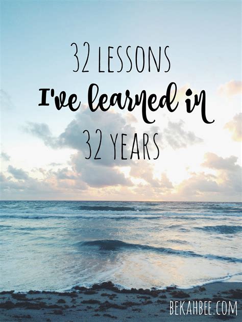 lessons ive learned   years bekahbee