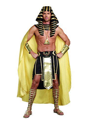 Dreamgirl Mens King Of Egypt King Tut Costume Black Gold Large