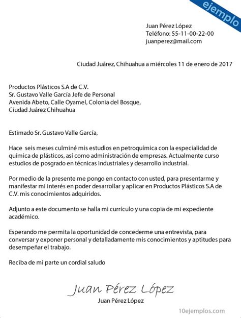 Ejemplo De Carta De Presentacion