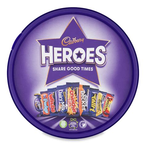 heroes chocolate tub  cadbury aldiie