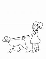 Pages Kids Walking Dog Drawing Man Coloring Children Gif Sketch Template sketch template