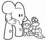 Pocoyo Coloring Pages Color Print Kids sketch template
