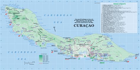 curacao map map  curacao