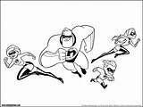 Incredibles Coloring Pages Disney Color Print Kids sketch template