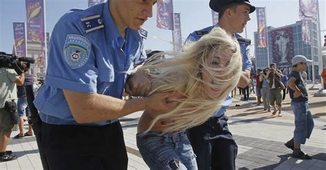 Euro 2012 Ukraine Femen Protest At Uefa S Role In Their Country
