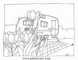 Vintage Coloring Shasta Instant Tulips Glamper Travel Trailer Printable Etsy Visit Pages sketch template