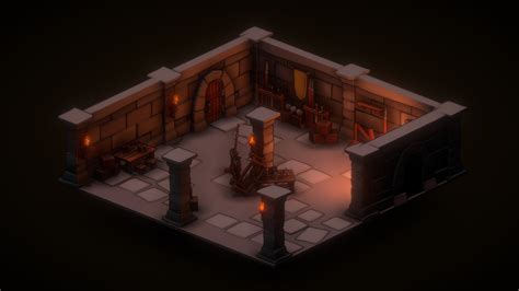 lowpoly dungeon 3d model by iedalton [81a0c22] sketchfab