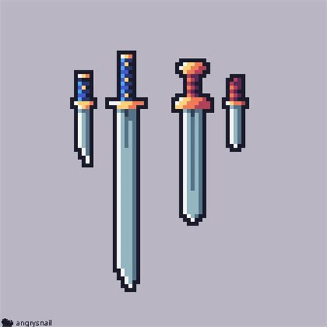 pixelart swords projecten