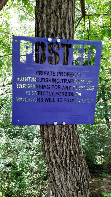 Purple Extra Durable Polymer Sign No Trespassing Signs