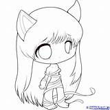 Anime Coloring Pages Cat Emo Neko Girl Printable Chibi Kid Sheets Drawing Color Getcolorings Print Getdrawings Colorings sketch template