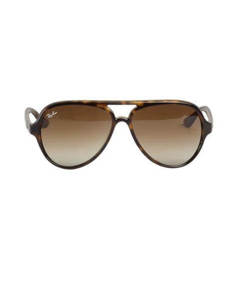 ray ban havana tortoise acrylic cats aviator sunglasses in brown for