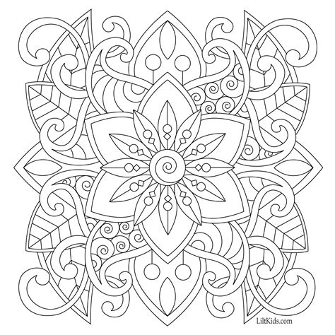 printable easy pattern coloring pages
