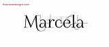 Marcela Name Designs Tattoo Decorated Freenamedesigns sketch template