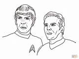 Trek Star Coloring Pages Spock Kirk Printable Coloring4free Animated Series Template Film Tv Categories sketch template